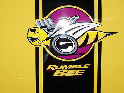 Pair Dodge Ram Rumble Bee Black Stickers Decals
