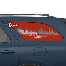 Pair Dodge Durango Side Rear Window Forest Logo Decal Vinyl Stickers 2
