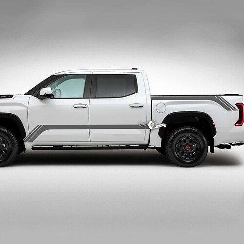 Pair Toyota Tundra Vintage Retro Rocker Panel Bed Side Rear Fender Stripes Vinyl Stickers Decal
