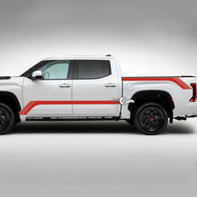 Pair Toyota Tundra Vintage Retro Rocker Panel Bed Side Rear Fender Stripes Vinyl Stickers Decal
 2