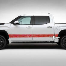 Pair Toyota Tundra Vintage Doors Bed Side Rear Fender Topographic Map Stripes Vinyl Stickers Decal 3
