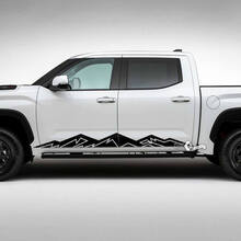Pair Toyota Tundra  Rocker Panel Mountains Side Stripes Vinyl Stickers Decal 2