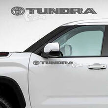 Pair Toyota Tundra Doors Logo Side Stripes Vinyl Stickers Decal 2