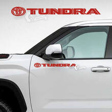 Pair Toyota Tundra Doors Logo Side Stripes Vinyl Stickers Decal 3
