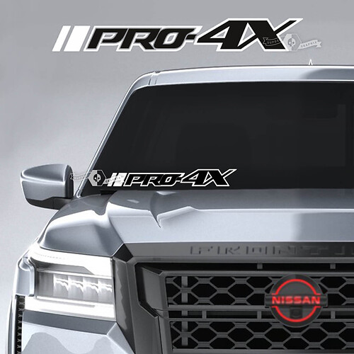 Windshield Nissan Frontier PRO 4X Vinyl Stickers Decals Graphics 2 Colors
