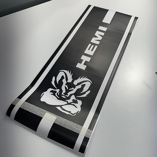 Hemi Muscle Dodge Ram Rebel Mopar Hood Cut Vinyl Sticker Decal Stripes Graphic
