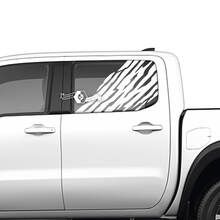 Pair Doors Window Nissan Frontier Destroyed Grange Vinyl Stickers Decals Graphics 2