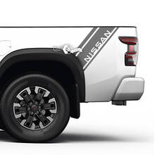 Pair Doors Bed Rear Fender Frontier Logo Stripe Vinyl Stickers Decals Graphics 2