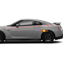Pair Nissan Skyline GTR R35 Nismo Inspired R Tune Door Body Stripe Sticker Decal Kit 2 Colors 2