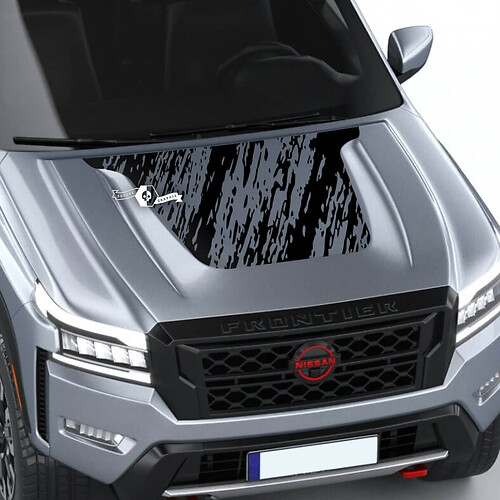 Nissan Frontier S SV Pro-4x Hood Vinyl Decal Destroyed Graphic Sticker
