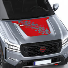 Nissan Frontier S SV Pro-4x Hood Decal Vinyl Tire Track Off Road Blackout Graphic Decals Sticker 3