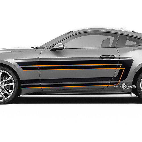 Doors Fender Stripes for Ford Mustang Shelby GT500 GT350 GT 500 GT 350 Mach1 Mach 1 Logo 2 Colors