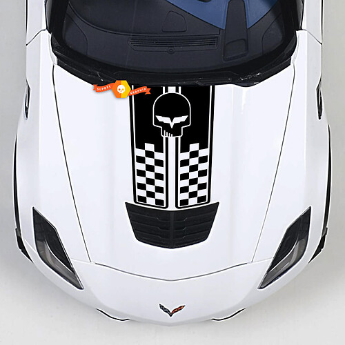 Chevrolet Corvette Racing Hood Sticker Decal Stripes C7 Jake