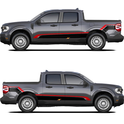 Ford Maverick Tremor Hood And Side Graphics Vinyl Stickers Decals 2 Colors