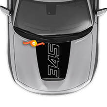 345 Outline Hood Sticker Decal for Dodge Charger 2015-2024 3