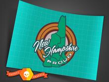 PAIR New Hampshire Granite State Proud State Pride Bumper Sticker Decal New England JEEP
 2