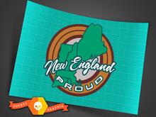 PAIR New England Granite State Proud State Pride Bumper Sticker Decal New England JEEP 2
