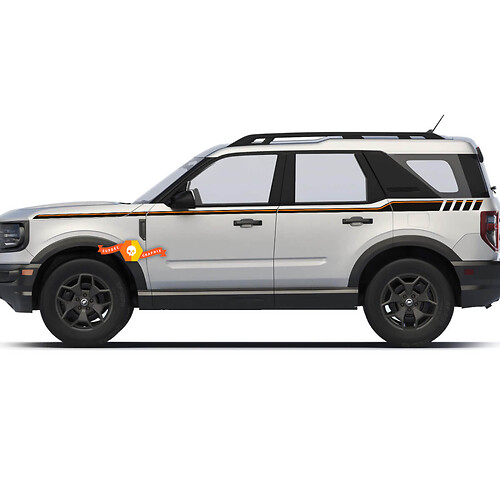 Ford Bronco Sport First Edition Sides Up Stripes Decals Stickers