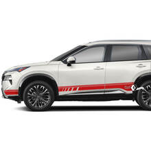 Pair Nissan Rogue ପକ୍ଷ ଡୋର୍ ରୋକର ପ୍ୟାନେଲ୍ ଷ୍ଟ୍ରାଇପ୍ସ୍ ଷ୍ଟିକର୍ ଡିସାଲ୍ ଭିନ୍ୟଲ୍ ଗ୍ରାଫିକ୍
 2