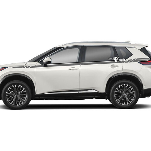 Pair Nissan Rogue Side Up Door Stripes Sticker Decal Vinyl Graphic 