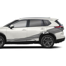 Pair Nissan Rogue Side Door Rocker Panel Rear Fender Stripes Sticker Decal Vinyl Graphic  3