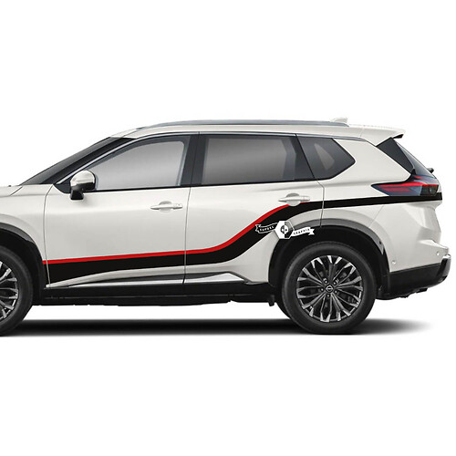Pair Nissan Rogue ଦ୍ୱାର ପଛାରେ ଫେଣ୍ଡର ସ୍ଟ୍ରାଇପ୍ସ ଷ୍ଟିକର୍ ଡିକାଲ୍ ଭିନ୍ନ 2 ରଙ୍ଗ ଭିନ୍ନ ଗ୍ରାଫିକ୍‌।

