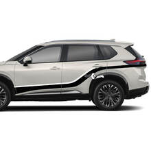 Pair Nissan Rogue ଦ୍ୱାର ପଛାରେ ଫେଣ୍ଡର ସ୍ଟ୍ରାଇପ୍ସ ଷ୍ଟିକର୍ ଡିକାଲ୍ ଭିନ୍ନ 2 ରଙ୍ଗ ଭିନ୍ନ ଗ୍ରାଫିକ୍‌।
 2