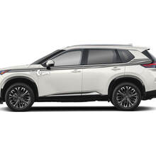 Pair Nissan Rogue Front Fender Side Up Door Rear Fender Dual Stripes Sticker Decal Vinyl Graphic  2