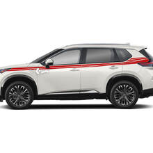Pair Nissan Rogue Front Fender Side Up Door Rear Fender Dual Stripes Sticker Decal Vinyl Graphic  3