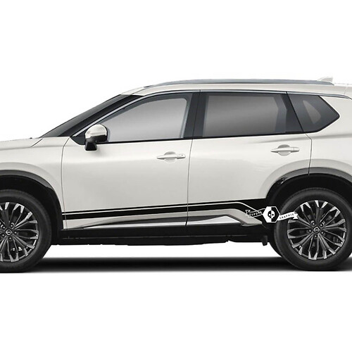 Pair Nissan Rogue Side Door Rocker Panel Trim Stripes Sticker Decal Vinyl Graphic 