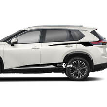 Pair Nissan Rogue Side Doors Rear Fender Rocker Panel Stripes Sticker Decal Vinyl Graphic 3