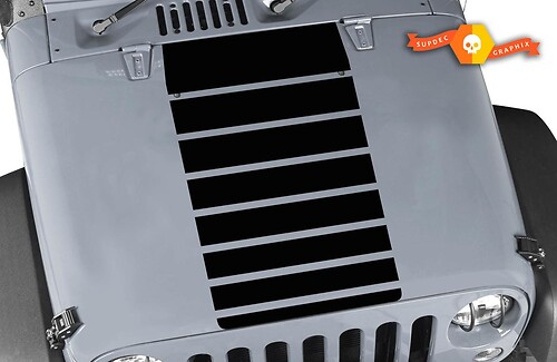 Jeep Wrangler Blackout Stripe Vinyl Hood Sticker Decal TJ LJ JK Unlimited