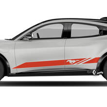2x Ford Mustang MACH-E MACH E Logo Rocker Panel Stripes Side Door Decal vinyl stickers 2
