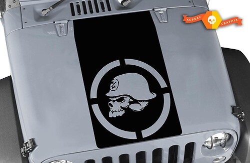 Jeep Wrangler Blackout Metal Mulisha Hood Vinyl Sticker Decal TJ LJ JK Unlimited