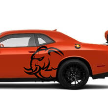 HUGE Dodge Challenger or Charger Hellelephant logo Side Stickers Decals Vinyl Graphics 3