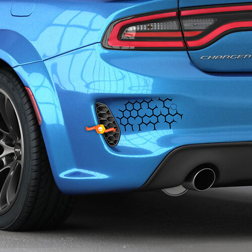 Pair Dodge Charger SRT HONEYCOMB TRUNK Vinyl Decals Graphics Stickers