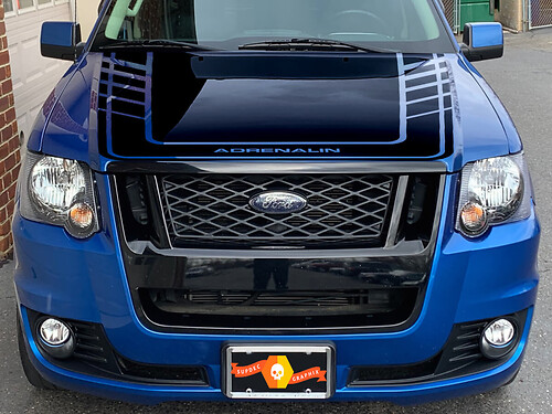 Hood Decal Sticker For Ford Explorer Sport Trac Adrenalin 2007-2010 SVT V8
