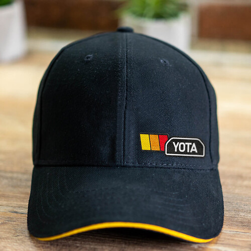 YOTA Toyota Retro Classic Stripe Trucker Hat Embroidered Logo Baseball cap