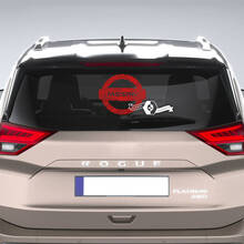 Nissan Logo with Topographic Lines Window Vinyl Decal Sticker Graphic
 4