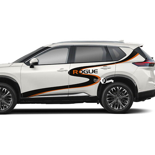 Nissan Rogue S Wave Side Doors Vinyl Decal Sticker Graphic