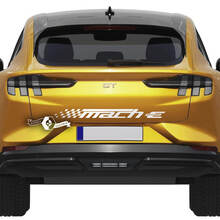 Rear Checkered Stripe Decal for Ford Mustang MACH-E MACH E Vinyl Sticker 6