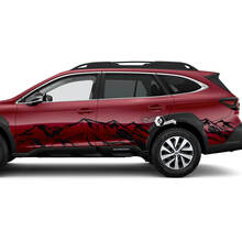 Side Doors Mountains Vinyl Sticker Decal Graphic fit Suba Outback 2
