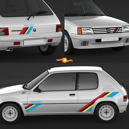 Peugeot 205 Rallye Decal Kit Vinyl Decals Stickers