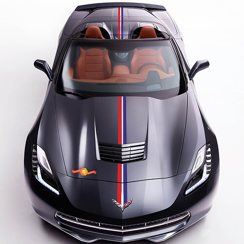Chevrolet C7 Stingray Grand Sport Z06 Twilight Edition Stripe Decals Stickers