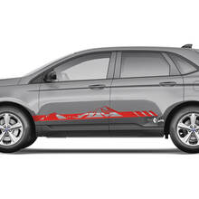 2x Side Mountains Ford Edge Doors Vinyl Stripes body decal vinyl graphics sticker 3 2