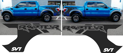 Ford F 150 Raptor Svt Bed Decals Graphics Stickers Chatter
