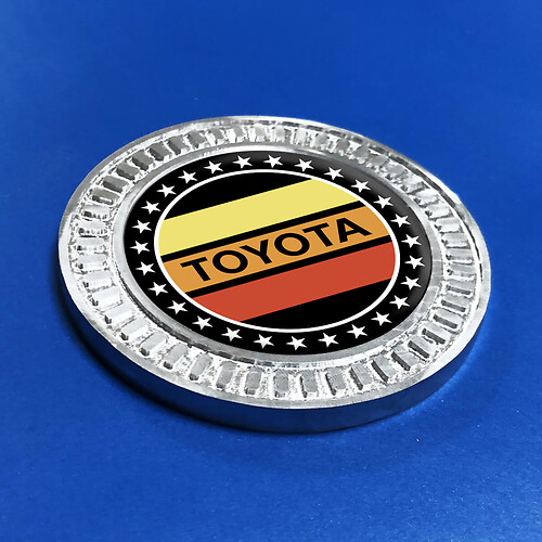 3D Badge Toyota Vintage Stars TRD Metal Aluminum Emblem