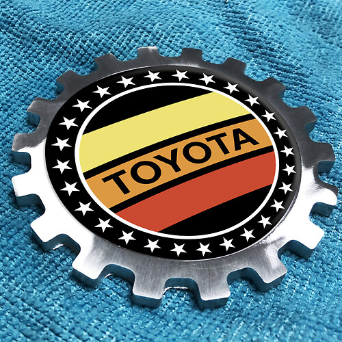 Toyota Vintage Metal Aluminiyam Badge Bedside Gear Emblem Aluminiyam

