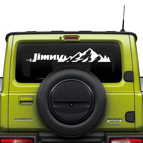 Suzuki JIMNY ପର୍ବତ Rear Window ଲୋଗୋ ଡିକାଲ୍ ସ୍ଟିକର୍ ଗ୍ରାଫିକ୍ସ।
