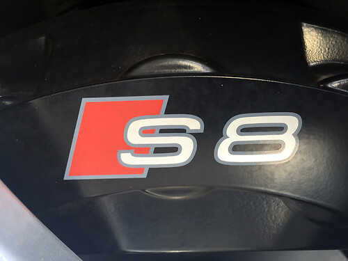 2  AUDI S8 Premium Brake Caliper Decal Sticker TT A3 A4 S3 Q5 S-line